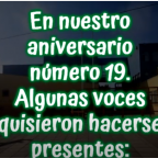 Saludos por nuestro aniversario